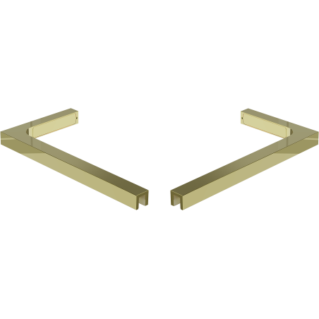 Mexen L-shaped bracket set for shower panels 10 mm, gold - 800-07-50