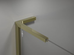 Mexen set L-hoekbeugels voor douchewanden 10 mm, goud - 800-07-50