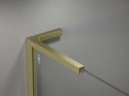 Mexen conjunto de suportes de canto em L para divisórias de duche de 10 mm, dourado escovado - 800-07-55
