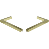 Mexen Uni-L2 Set aus L-förmigen Eckhalterungen für 10-mm-Duschtrennwände, gebürstetes Gold - 800-07-55