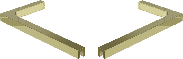 Mexen set di staffe angolari L per pareti doccia 10 mm, oro spazzolato - 800-07-55