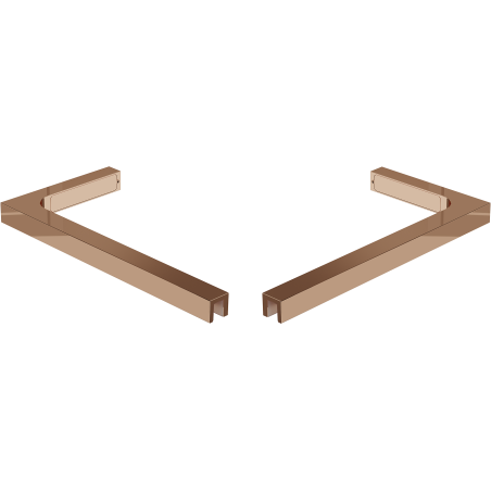 Mexen Uni-L2 Set L-förmiger Halterungen für 10-mm-Duschtrennwände, Roségold - 800-07-60