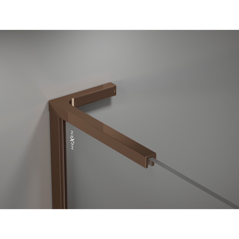Mexen set med L-vinklade konsoler för duschväggar 10 mm, roséguld - 800-07-60