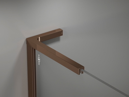 Mexen conjunto de soportes angulares en L para mamparas de ducha de 10 mm, oro rosa - 800-07-60