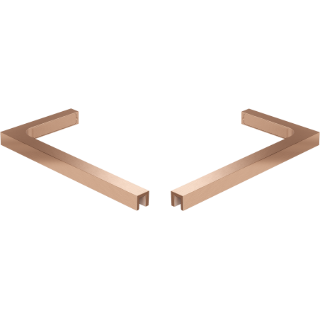 Mexen ensemble de supports d'angle en L pour écrans de douche 10 mm, cuivre brossé - 800-07-65
