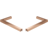 Mexen ensemble de supports d'angle en L pour écrans de douche 10 mm, cuivre brossé - 800-07-65
