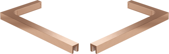 Mexen conjunto de suportes angulares em L para divisórias de chuveiro de 10 mm, cobre escovado - 800-07-65