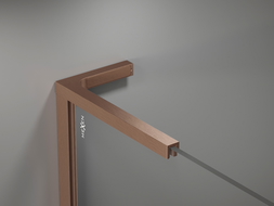 Mexen ensemble de stabilisateurs angulaires en L pour parois de douche 10 mm, cuivre brossé - 800-07-65