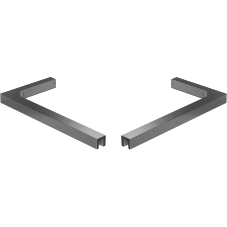 Mexen conjunto de estabilizadores angulares en L para paneles de ducha de 10 mm, gun gray cepillado - 800-07-66
