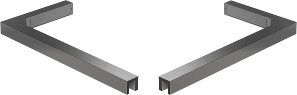 Mexen set van L-vormige stabilisatoren voor douchewanden van 10 mm, geborsteld Gun Gray - 800-07-66