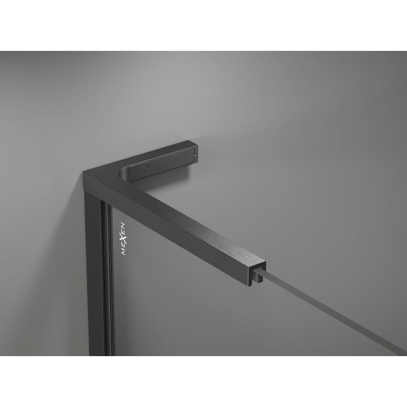 Mexen Uni-L2 Set aus L-förmigen Winkelstützen für 10-mm-Duschwände, Gun Gray gebürstet - 800-07-66
