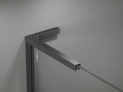 Mexen Set aus L-förmigen Winkelstabilisatoren für Duschwände 10 mm, gun gray gebürstet - 800-07-66