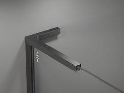 Mexen set van L-vormige stabilisatoren voor douchewanden van 10 mm, geborsteld Gun Gray - 800-07-66