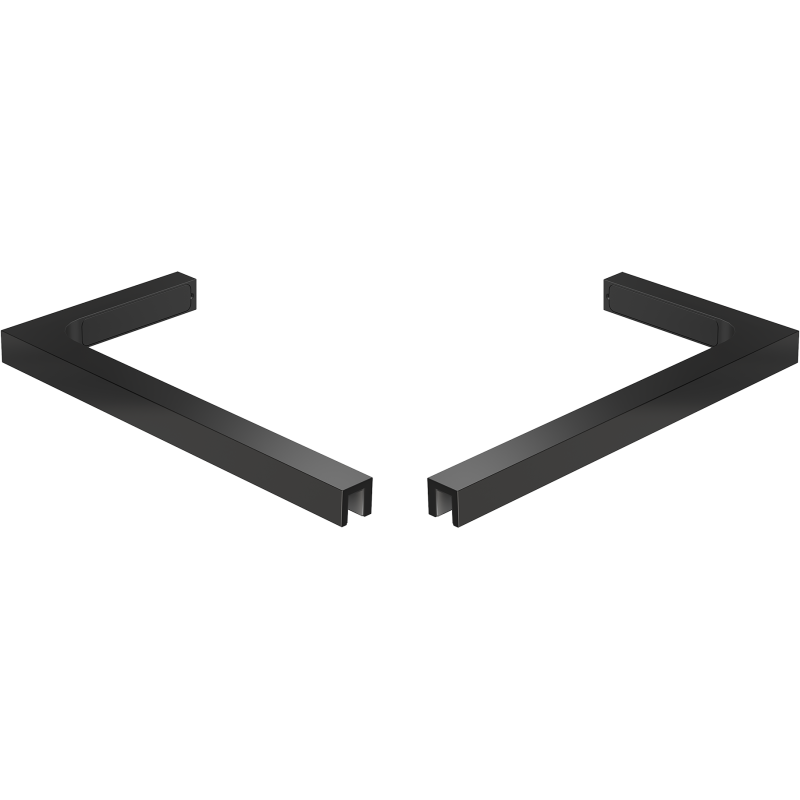 Mexen ensemble de supports angulaires en L pour parois de douche 10 mm, noir - 800-07-70