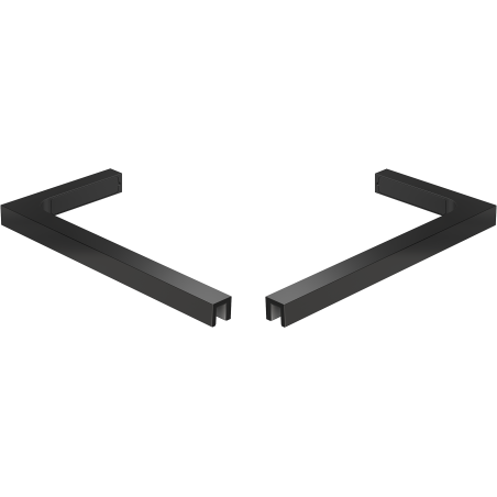 Mexen conjunto de estabilizadores de canto L para divisórias de duche 10 mm, preto - 800-07-70