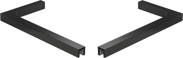 Mexen set di stabilizzatori angolari a L per pareti doccia 10 mm, nero - 800-07-70