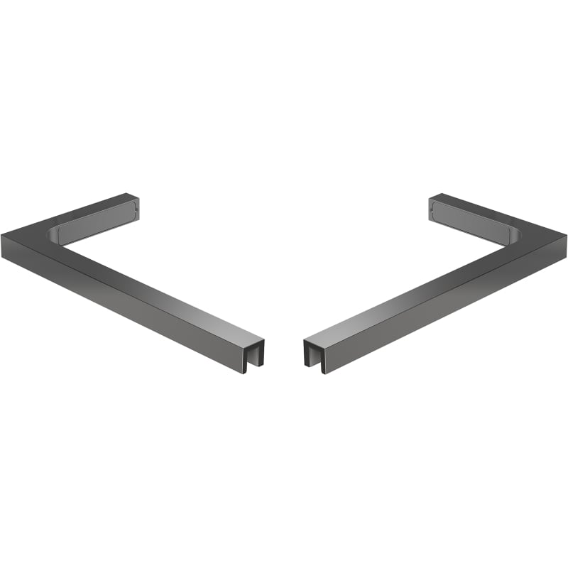 Mexen Uni-L2 kit de supports d'angle en L pour parois de douche de 10 mm, noir - 800-07-95