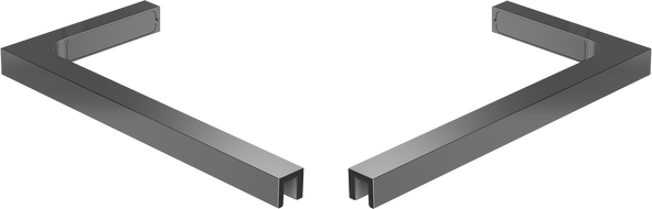 Mexen L-Winkelstabilisatoren-Set für Duschwände 10 mm, schwarz - 800-07-95