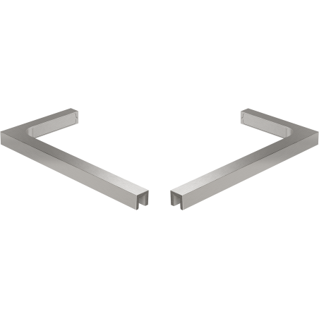 Mexen set med L-formad vinkelstabilisator för duschväggar 10 mm, borstad nickel - 800-07-97
