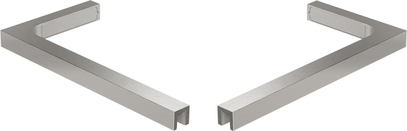 Mexen conjunto de suportes angulares L para divisórias de duche 10 mm, níquel escovado - 800-07-97