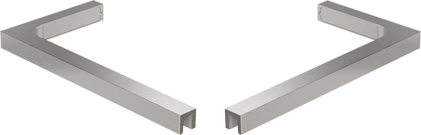 Mexen set med L-formade väggstöd för duschväggar 10 mm, borstad nickel - 800-07-97