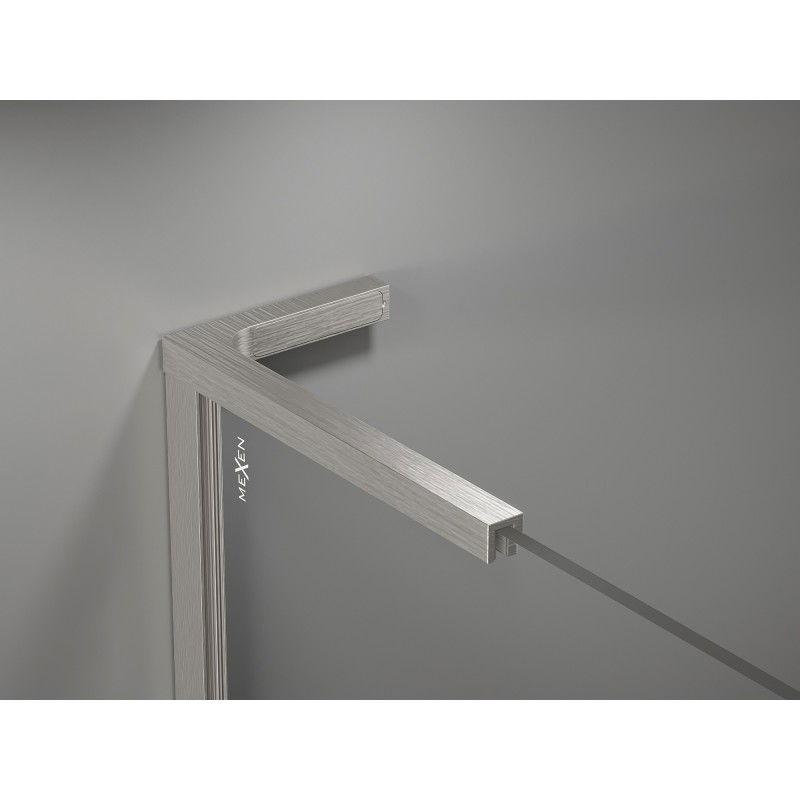 Mexen conjunto de suportes angulares L para divisórias de duche 10 mm, níquel escovado - 800-07-97