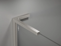 Mexen set med L-formade väggstöd för duschväggar 10 mm, borstad nickel - 800-07-97