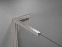 Mexen set of L-shaped angle brackets for 10 mm shower walls, brushed nickel - 800-07-97