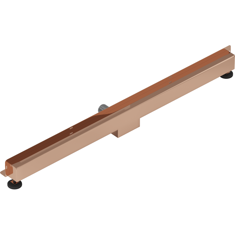 Mexen Flat Wall wall linear drain 2-in-1 120 cm, rose gold - 1630120