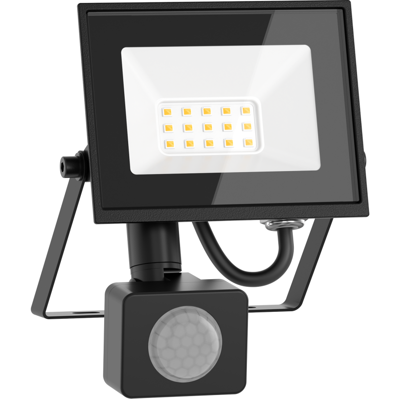 Mexen Luxpro LED floodlight with motion sensor, 10W, Neutral - 4000K, 900 lm, black - L235-010-40-70