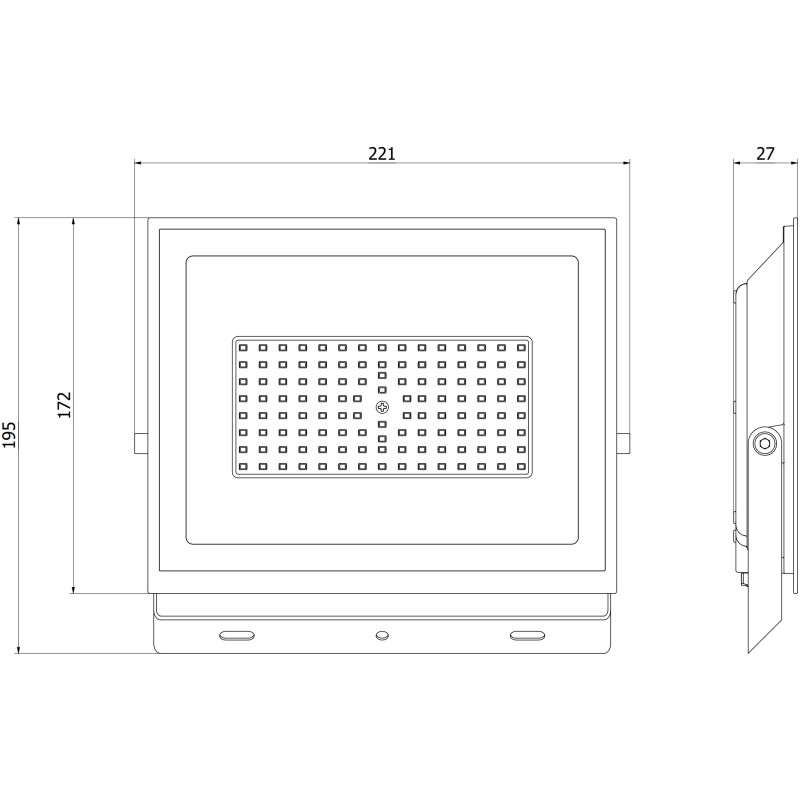 Mexen Luxpro LED-prožektor, 70W, Külm - 6500K, 6300 lm, must - L230-070-65-70