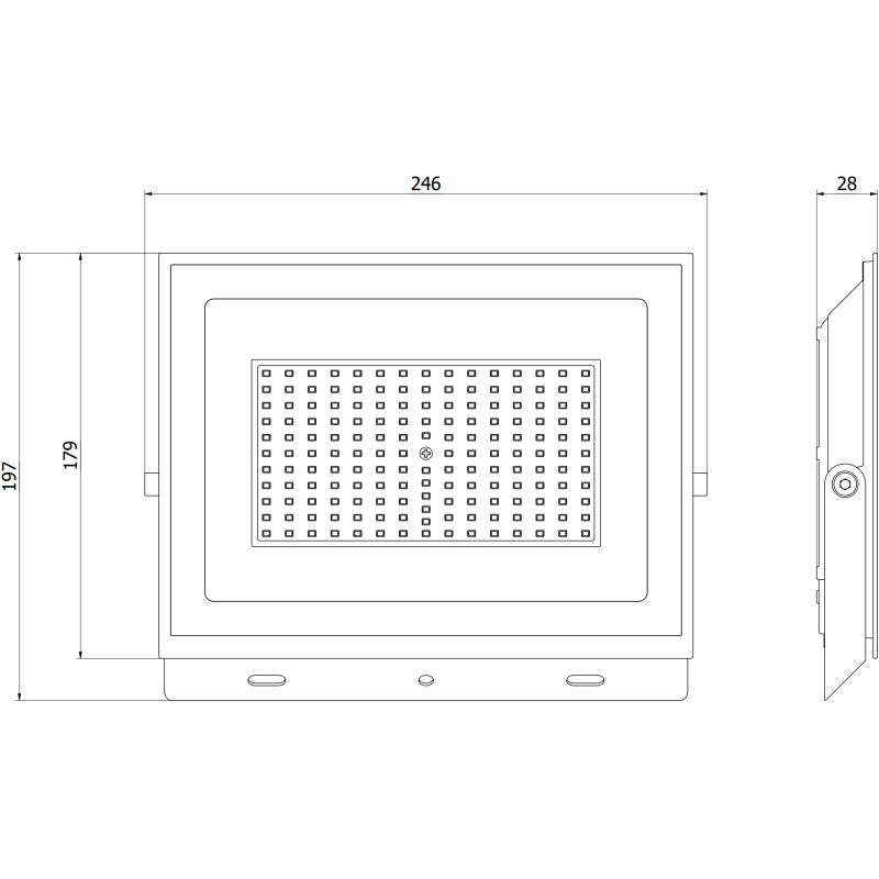 Mexen Luxpro LED prožektors, 100W, Neitrāls - 4000K, 9000 lm, melns - L230-100-40-70