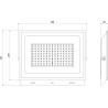Mexen Luxpro LED-valgusti, 100W, neutraalne - 4000K, 9000 lm, must - L230-100-40-70