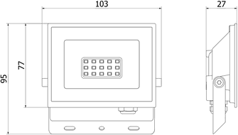 Mexen Luxpro+ LED-Flutlicht, 10W, Neutral - 4000K, 1100 lm, weiß - L231-010-40-20