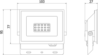Mexen Luxpro+ LED prožektors, 10W, Neitrāls - 4000K, 1100 lm, balts - L231-010-40-20