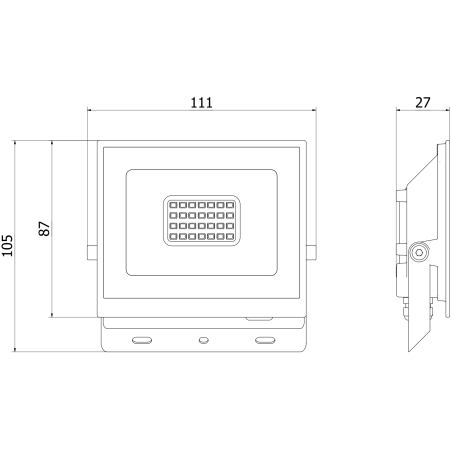 Mexen Luxpro+ LED-strålkastare, 20W, Kall - 6500K, 2200 lm, vit - L231-020-65-20