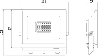 Mexen Luxpro+ LED-schijnwerper, 20W, Koud - 6500K, 2200 lm, wit - L231-020-65-20
