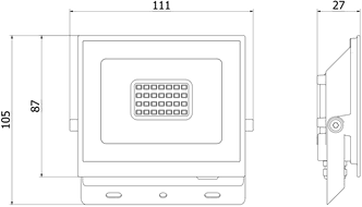 Mexen Luxpro+ LED-Strahler, 20W, Kalt - 6500K, 2200 lm, weiß - L231-020-65-20
