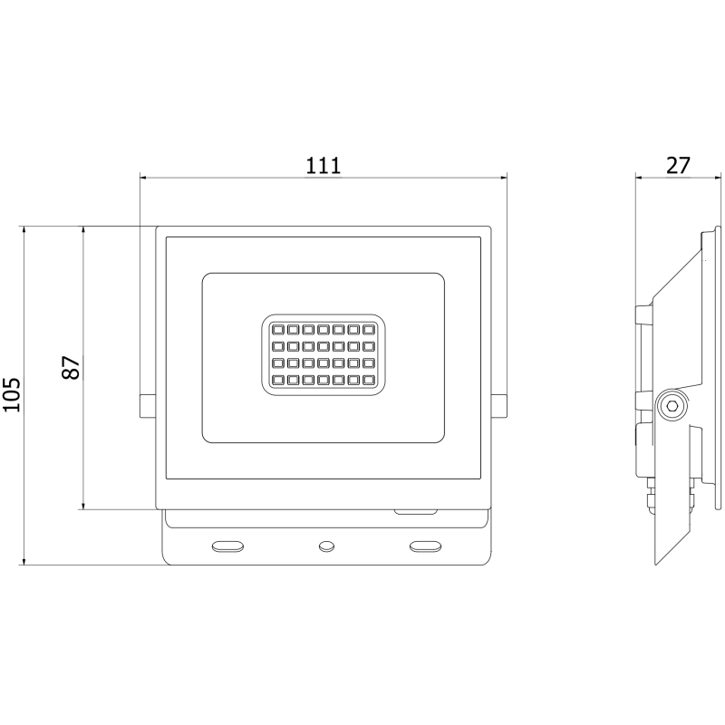 Mexen Luxpro+ foco LED, 20W, Frío - 6500K, 2200 lm, negro - L231-020-65-70