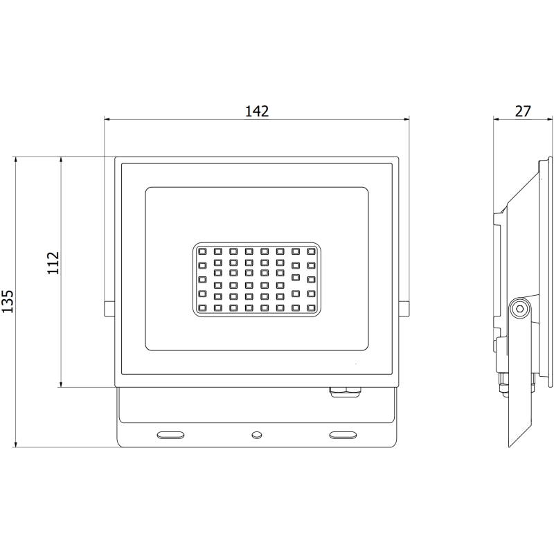Mexen Luxpro+ projecteur LED, 30W, Neutre - 4000K, 3300 lm, blanc - L231-030-40-20