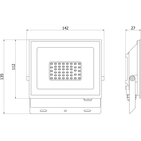 Mexen Luxpro+ projecteur LED, 30W, Neutre - 4000K, 3300 lm, blanc - L231-030-40-20