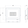 Mexen Luxpro+ naświetlacz LED, 30W, Neutralna - 4000K, 3300 lm, biały - L231-030-40-20