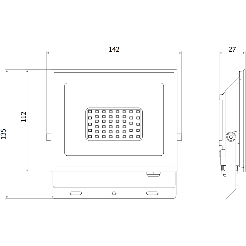 Mexen Luxpro+ projetor LED, 30W, Fria - 6500K, 3300 lm, preto - L231-030-65-70