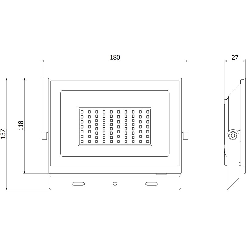 Mexen Luxpro+ LED-prožektor, 50W, Külm - 6500K, 5500 lm, valge - L231-050-65-20