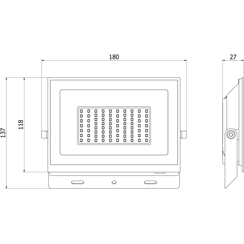 Mexen Luxpro+ naświetlacz LED, 50W, Zimna - 6500K, 5500 lm, biały - L231-050-65-20