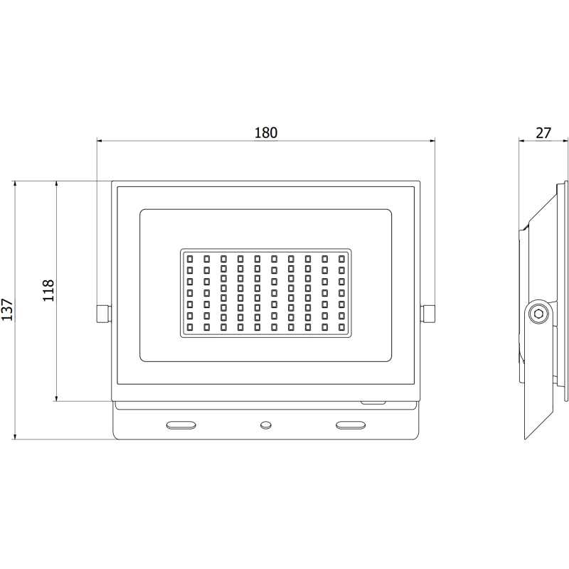 Mexen Luxpro+ naświetlacz LED, 50W, Zimna - 6500K, 5500 lm, czarny - L231-050-65-70