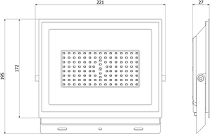 Mexen Luxpro+ LED-schijnwerper, 70W, Koud - 6500K, 7700 lm, wit - L231-070-65-20