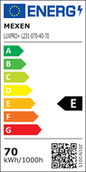 Mexen Luxpro+ LED-schijnwerper, 70W, Neutraal - 4000K, 7700 lm, zwart - L231-070-40-70