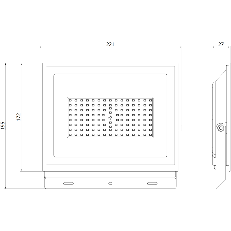 Mexen Luxpro+ LED Floodlight, 70W, Neutral - 4000K, 7700 lm, Black - L231-070-40-70