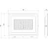 Mexen Luxpro+ LED-valgusti, 100W, Neutraalne - 4000K, 11000 lm, valge - L231-100-40-20